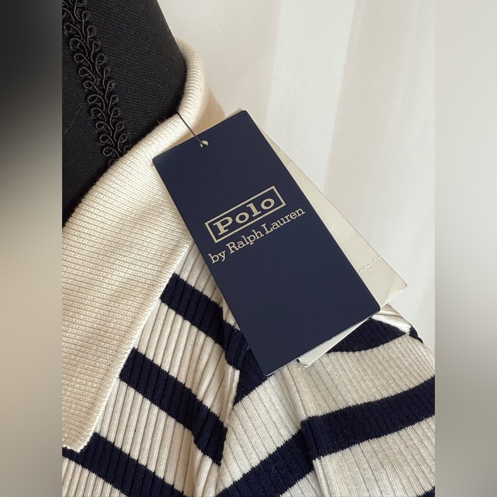 NWT Polo Striped Long Sleeve Polo Top - Picture 5 of 7